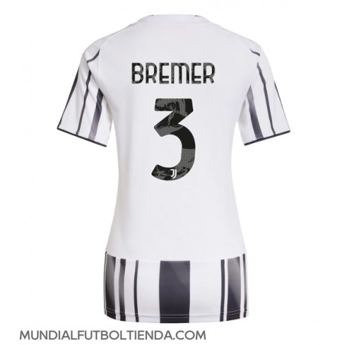 Camiseta Juventus Gleison Bremer #3 Primera Equipación Replica 2025-26 para mujer mangas cortas